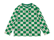 True Green Comic Book Check Long Sleeve T-Shirt