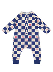 True Blue Comic Book Check Baby Set